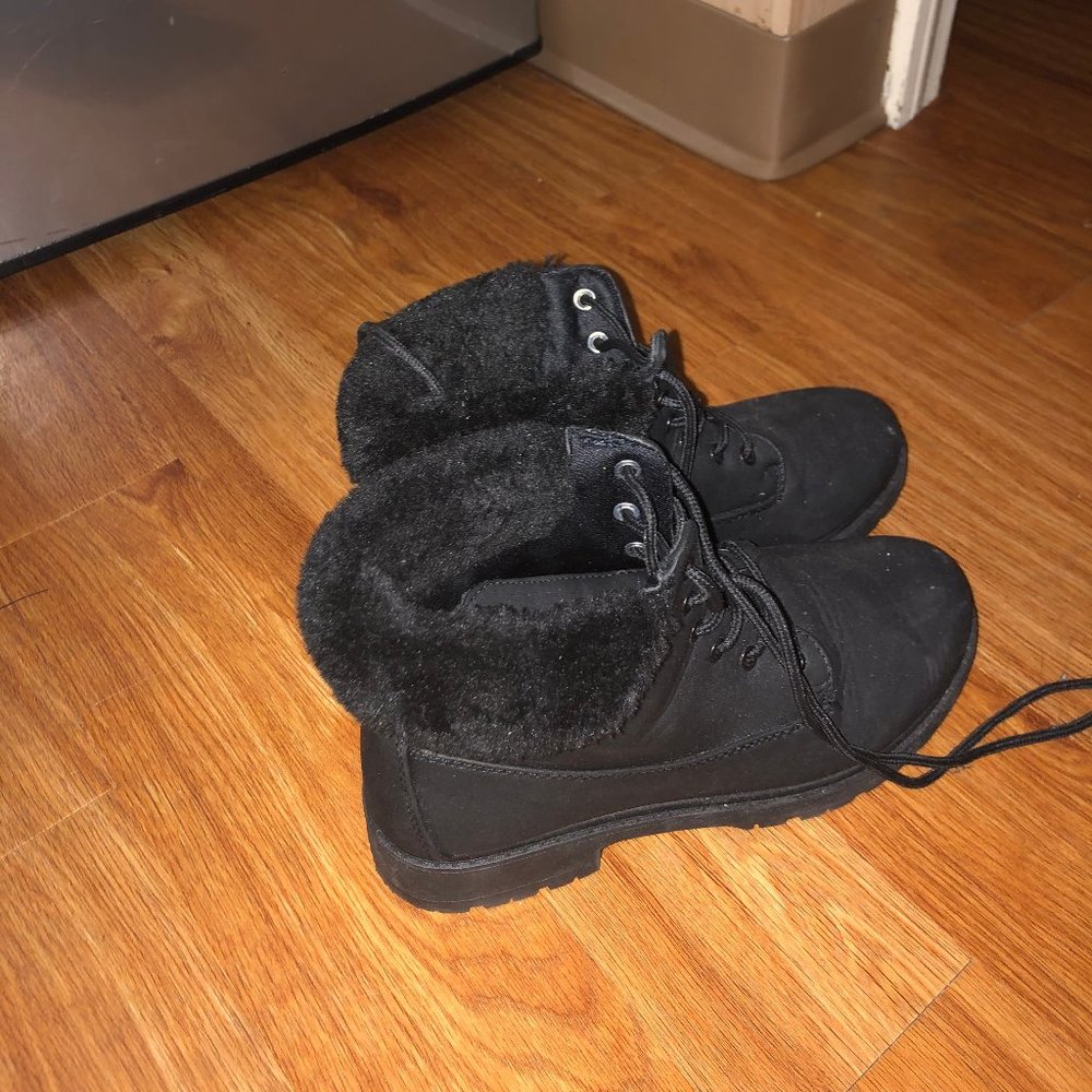 Black Ankle Combat Boots